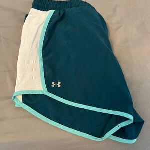 Under Armour Dark Teal and White Shorts